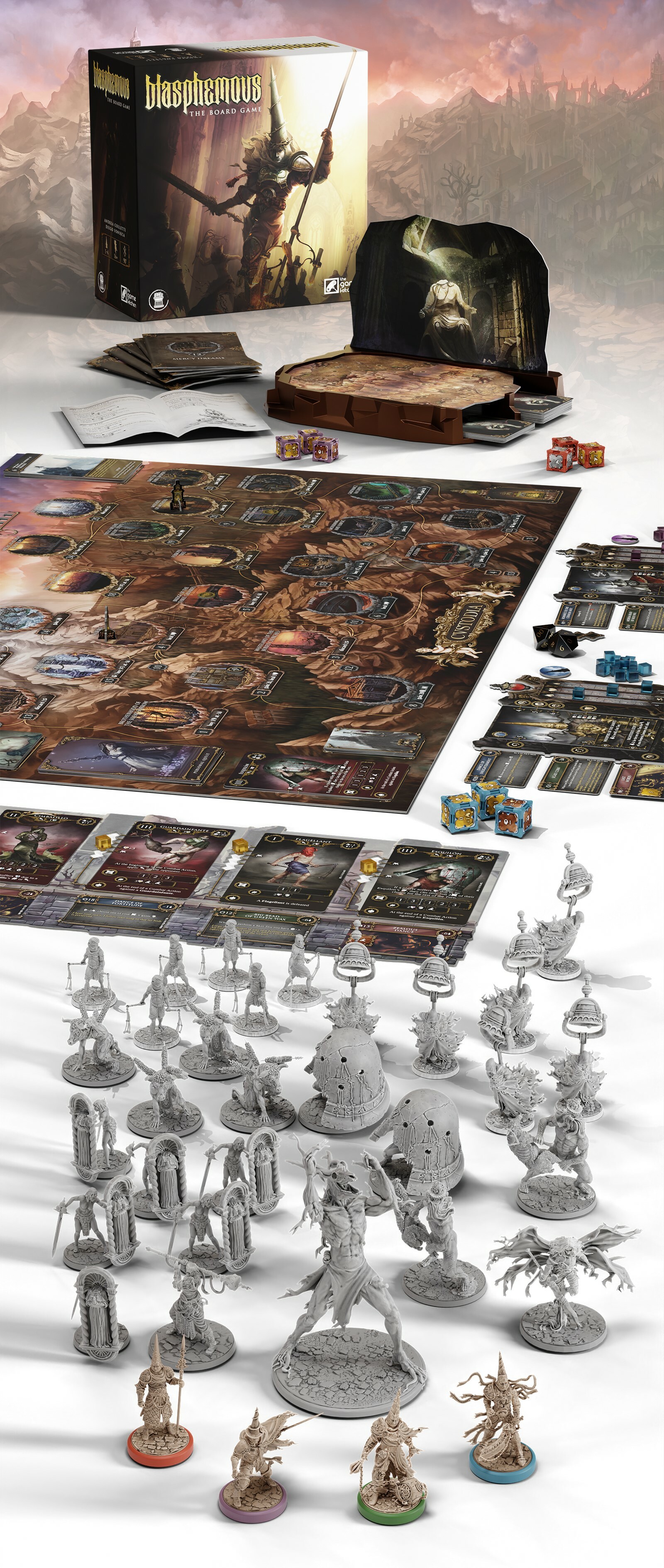 Contenido de Blasphemous: The Board Game