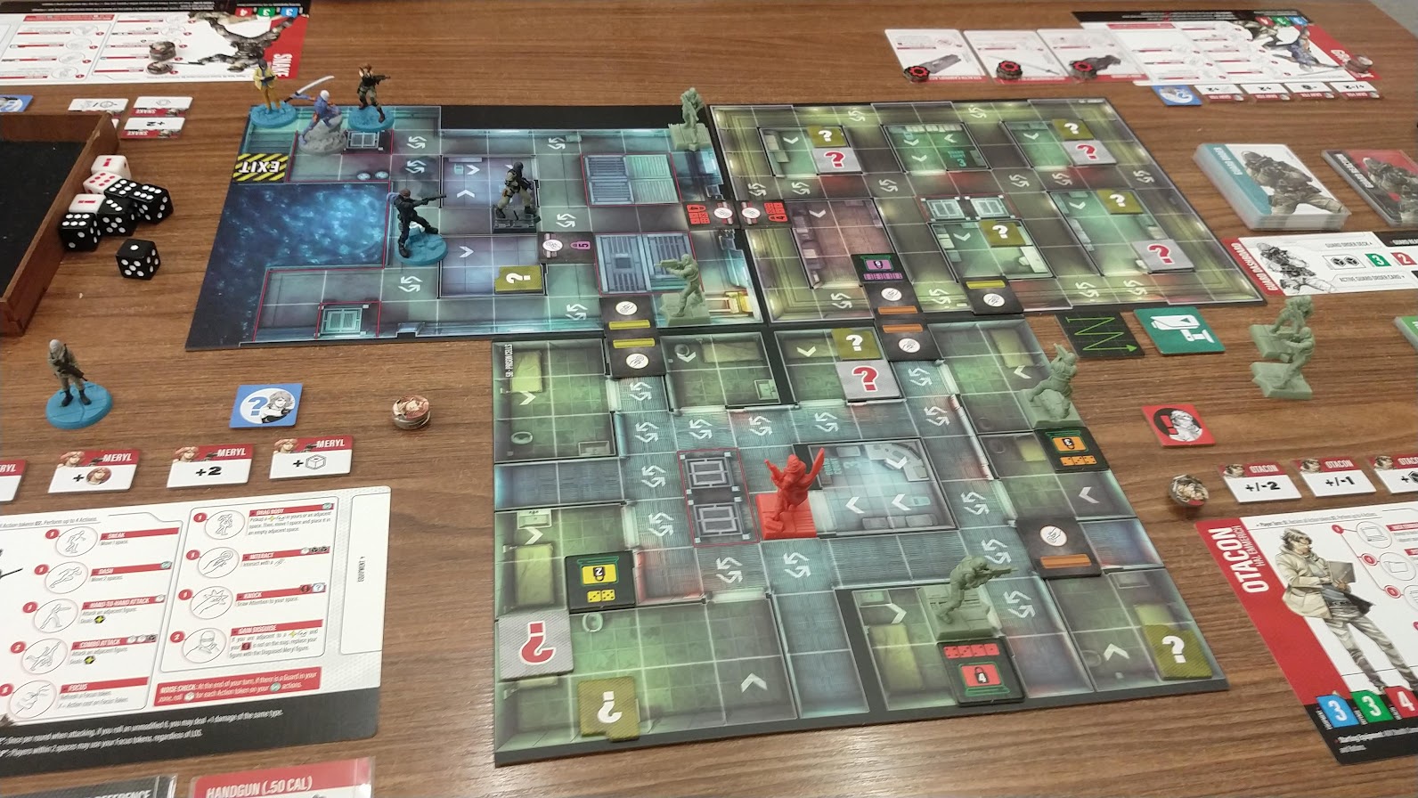 Partida de Metal Gear Solid: El juego de mesa desplegada