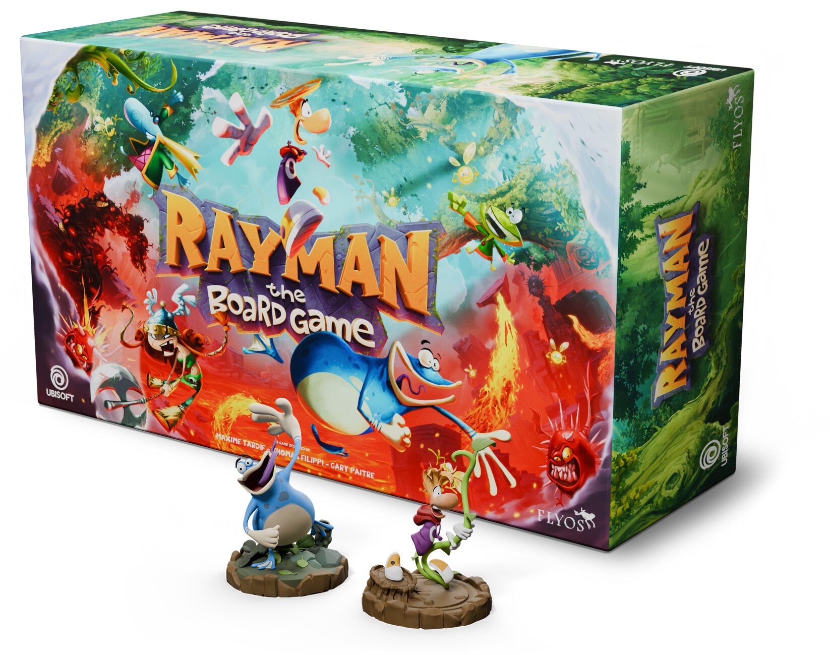 Caja y miniaturas de Rayman: The Board Game